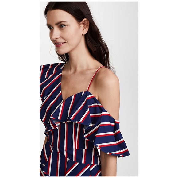 alice + olivia Laflora Asymmetrical Ruffle Dress - Picture 2 of 8